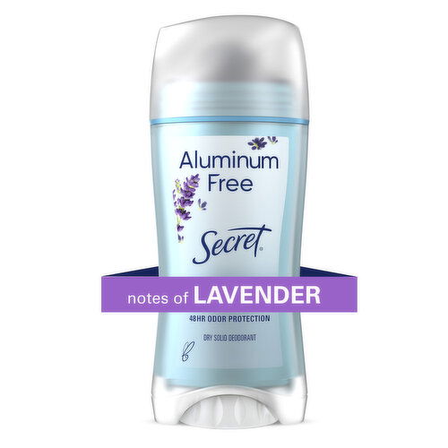 Secret Aluminum Free Aluminum Free Deodorant for Women, Lavender