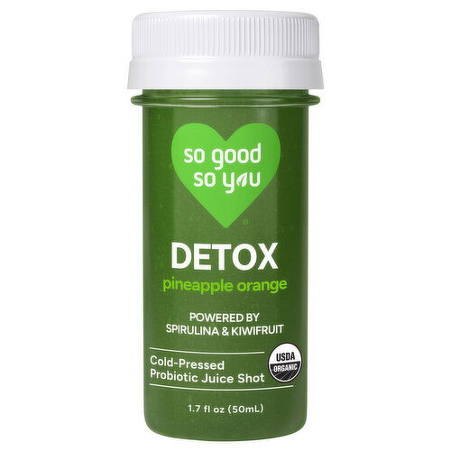 So Good So You Detox Pineapple Orange Probiotic Juice Shot