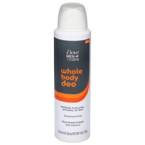 Dove Men+Care Whole Body Spray Shea Butter+Cedar Deo