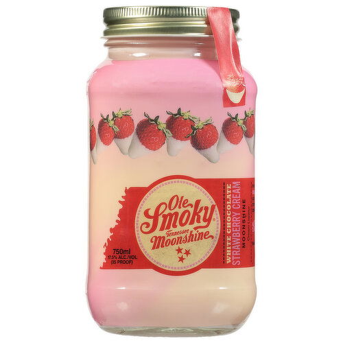 Ole Smoky Cream Liqueur, Tennessee Moonshine, White Chocolate Strawberry Cream