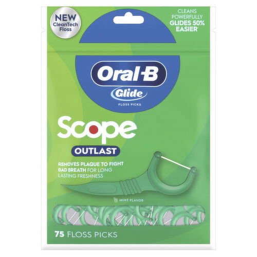 Oral-B Glide Glide Dental Floss Picks with Scope Outlast, Mint