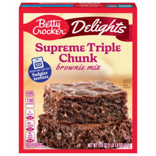 Betty Crocker Delights Supreme Triple Chunk Brownie Mix