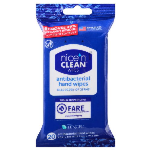 Nice N Clean Hand Wipes, Antibacterial