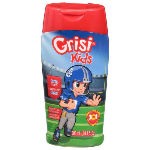 Grisi Shampoo, Conditioner, Shower Gel, Fruity Burst, 3 in 1
