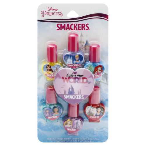 Smackers Disney Princess Nail Polishes, Water-Based