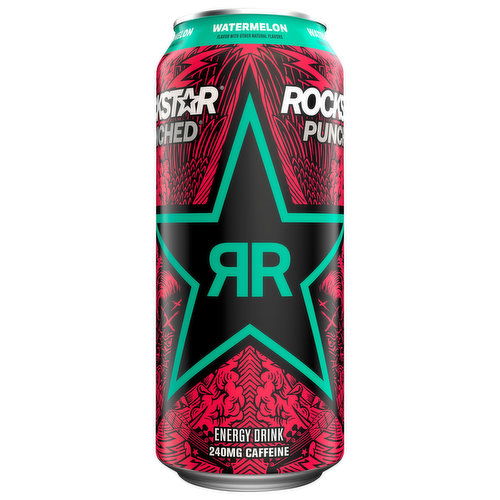 Rockstar Punched Energy Drink, Watermelon