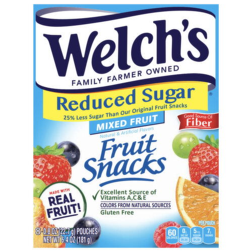 Welch's Reduced Sugar Mixed Fruit Fruit Snacks
