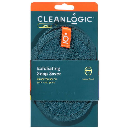 Cleanlogic Sport Soap Pouch, Exfoliating Soap Saver