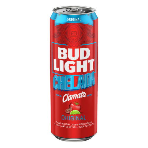 Bud Light Beer, Lager, Premium Light, Original, Chelada