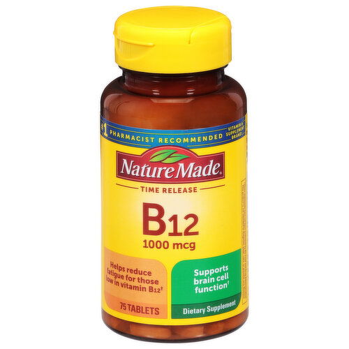 Nature Made Vitamin B12, Time Release, 1000 mcg, Tablets