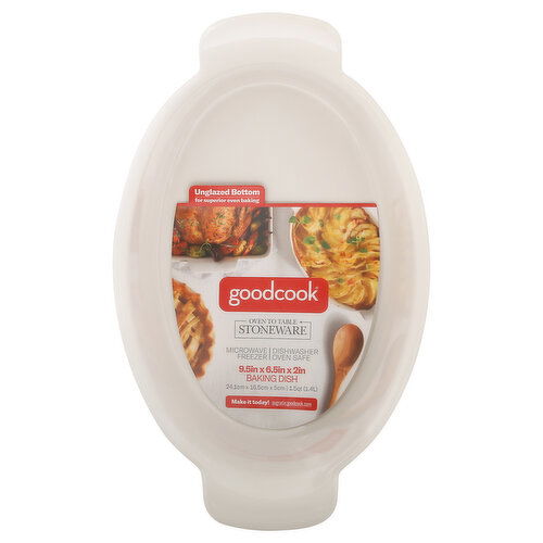 Goodcook Baking Dish, Stoneware, 1.5 Quart