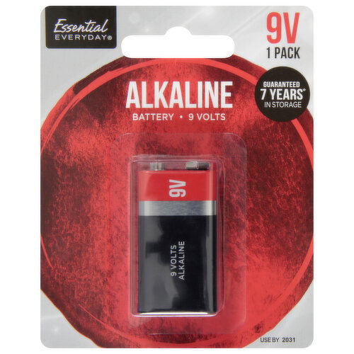 Essential Everyday Batteries, 9V, 1 Pack