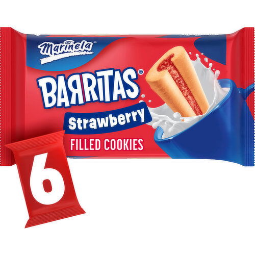 Marinela Barritas Fresa Strawberry Filled Cookies, 6 packs, 11.64 oz