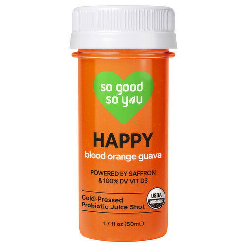 So Good So You Happy Blood Orange Guava Cold-Pressed Probiotic Juice Shot