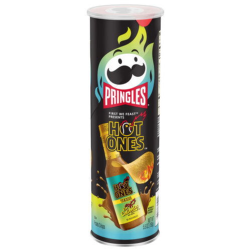 Pringles Hot Ones Potato Crisps, Verde, Hot