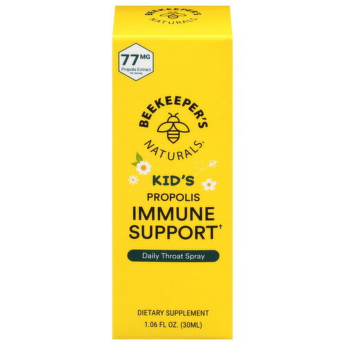Beekeeper's Naturals Kid's Propolis Daily Throat Spray Immune Support