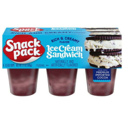 Snack Pack Pudding, Ice Cream Sandwich