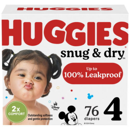 Huggies Snug & Dry Diapers, Disney Baby, 4 (22-37 lb)