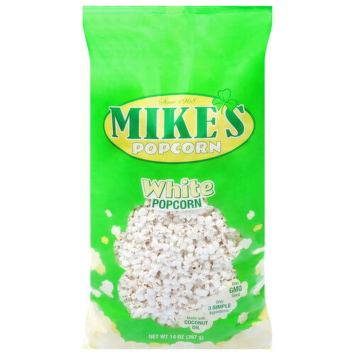 Mike's Popcorn Popcorn, White