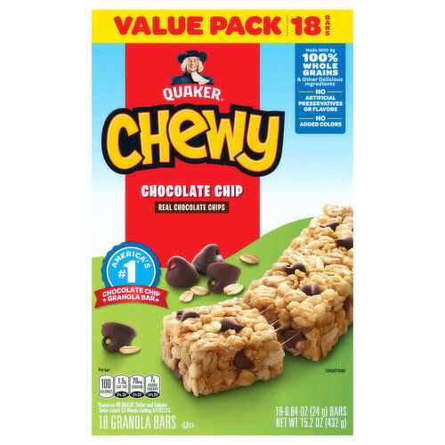 Quaker Granola Bars, Chocolate Chip, Chewy