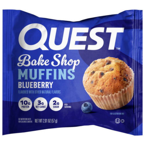 Quest Muffins, Blueberry, Bake Shop