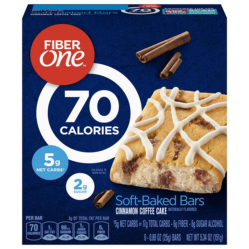 Fiber One Bars, Cinnamon Coffee Cake, Soft-Baked