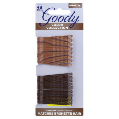 Goody Color Collection Bobby Pins, Brunette