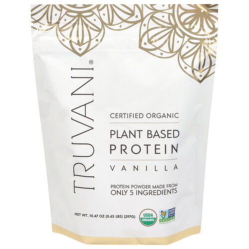 Truvani Organic Plant Based Vanilla Protein Powder