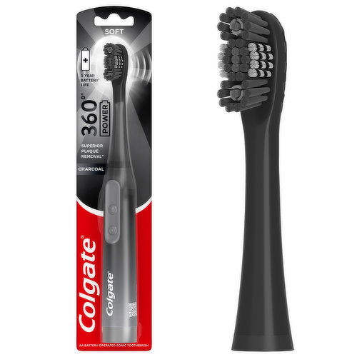 Colgate 360 Charcoal Sonic Powered Battery Toothbrush