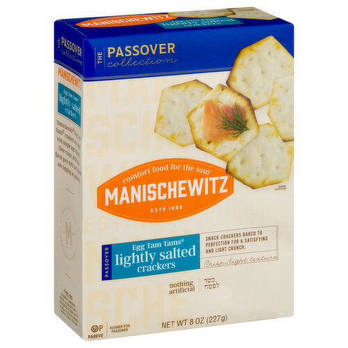 Manischewitz Egg Tam Tams Crackers, Lightly Salted