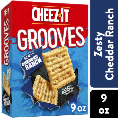 Cheez-It Grooves Cheese Crackers, Zesty Cheddar Ranch