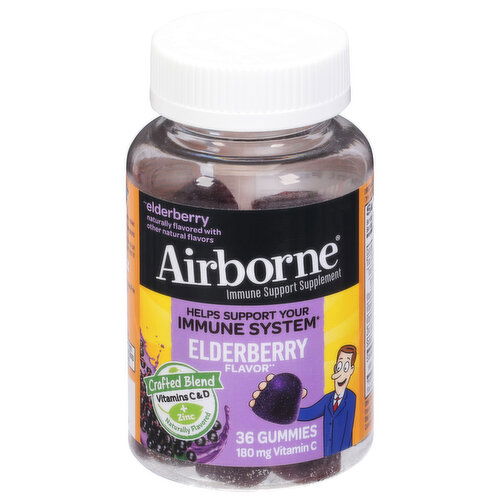 Airborne Immune Support, Gummies, Elderberry Flavor