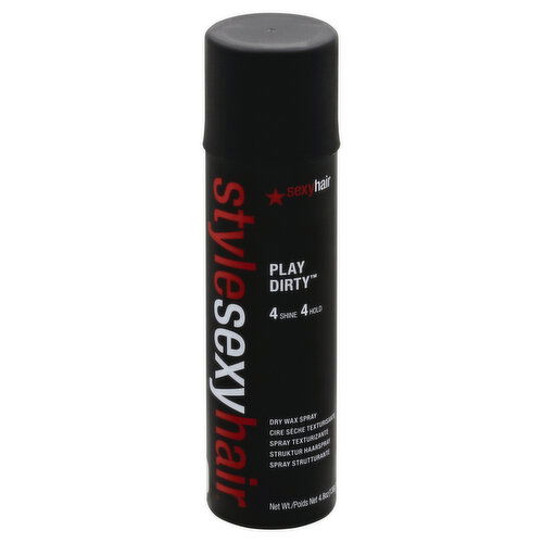 Style Sexy Hair Dry Wax Spray, Play Dirty