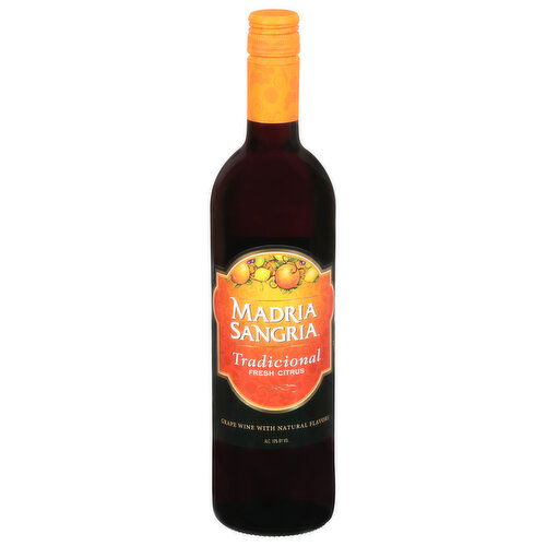 Madria Sangria Grape Wine, Fresh Citrus, Tradicional