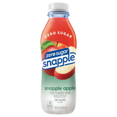 Snapple Fruit Flavored Drink, Zero Sugar, Snapple Apple