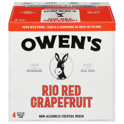 Owen's Cocktail Mixers, Non-Alcoholic, Rio Red Grapefruit