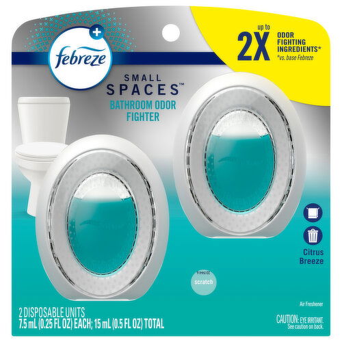 Febreze Small Spaces Air Freshener, Bathroom Odor Fighter, Citrus Breeze