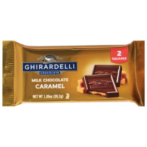 Ghirardelli Milk Chocolate, Caramel, Squares