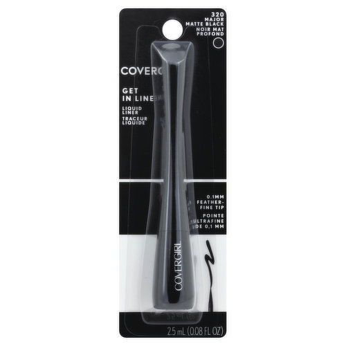 CoverGirl Liquid Liner, Major Matte Black 320, 0.1 mm