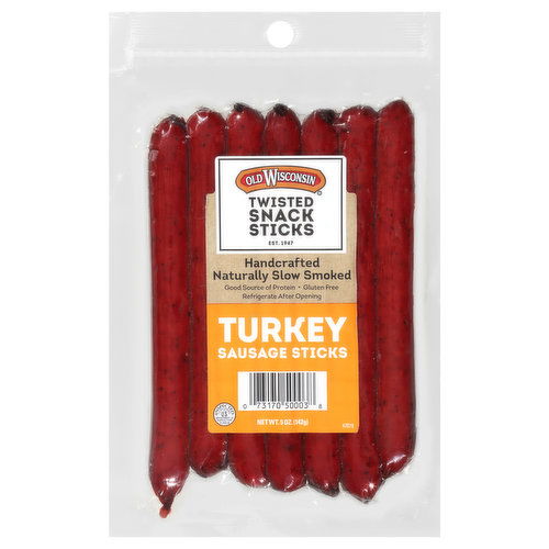 Old Wisconsin Snack Sticks, Turkey, Twisted