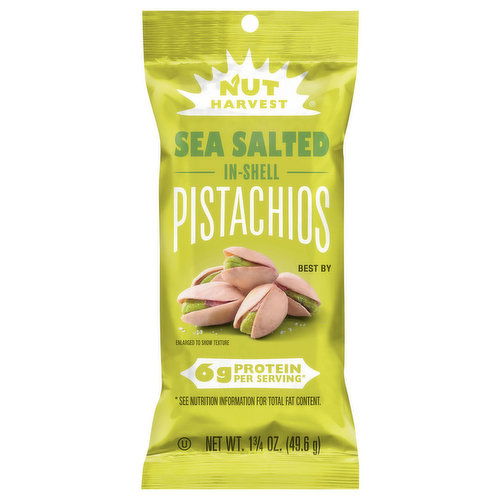 Nut Harvest Pistachios, In-Shell, Sea Salted