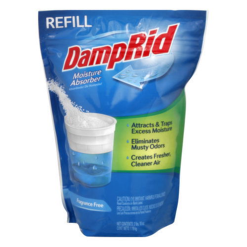 DampRid Moisture Absorber, Fragrance Free, Refill