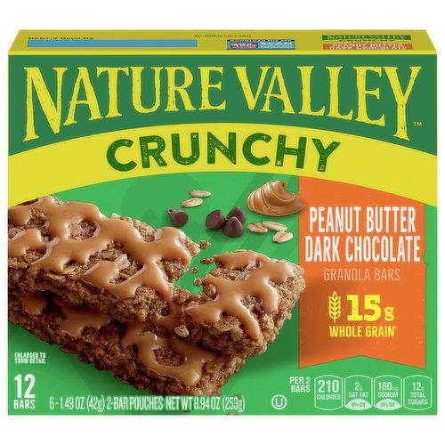 Nature Valley Granola Bars, Peanut Butter Dark Chocolate, Crunchy