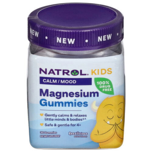 Natrol Kids Magnesium, Calm/Mood, Gummies, Razzilicious