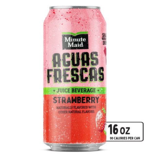 Minute Maid Aguas Frescas Aguas s Strawberry Juice Drink Can