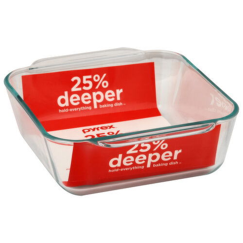 Pyrex Baking Dish, Deep Glass, 2.6 qt, with Lid