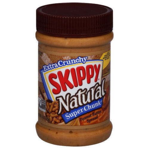 Skippy Natural Extra Crunchy Super Chunk Peanut Butter Spread
