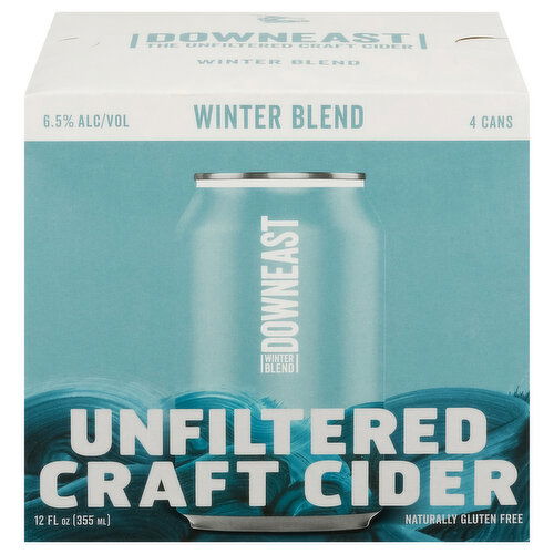 Downeast Craft Cider, Unfiltered, Winter Blend