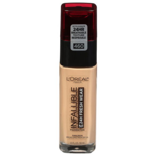 L'Oreal Infallible Foundation, Golden Beige 460, Broad Spectrum SPF 25