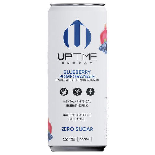 Uptime Zero Sugar Blueberry Pomegranate Energy Drink